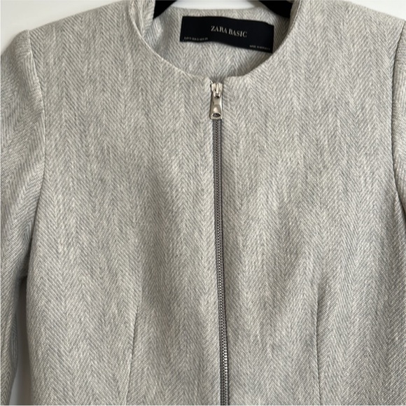 Zara basic blazer size small light grey - Picture 3 of 4